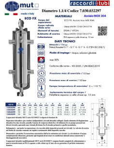 MUT HYDRAULIKTRENNER AUS EDELSTAHL ECOMUT DURCHM.1.1/4...