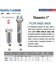 FILTRO EUROACQUE FC/RI IN ACCIAIO INOX 1"