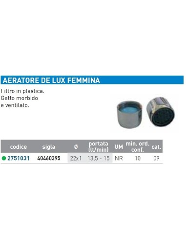 BELÜFTER DL F D.22x1'' CR