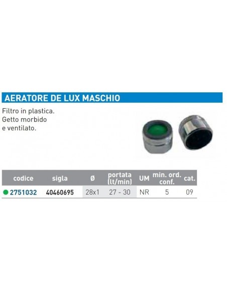 BELÜFTER DL M D.28 x1'' CR