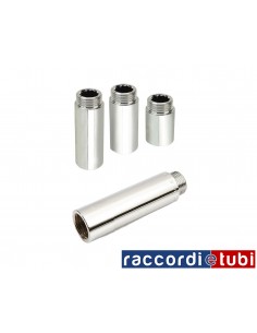 VERLÄNGERUNG MÄNNLICH WEIBLICH 1/2X40 VERCHROMTES MESSING