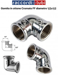 VERCHROMTES MESSING-ELLENBOGEN FF 1/2''