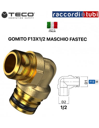 FASTEC F13 GOMITO 1/2 M. RF122F0100