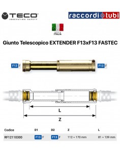 FASTEC F13 GIUNTO TELESCOPICO RF12110300