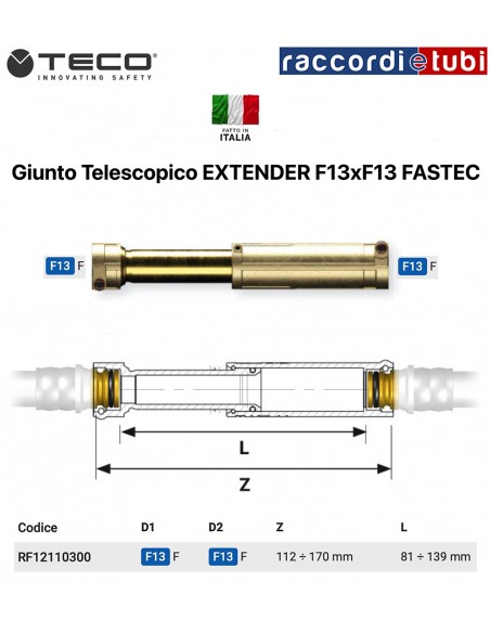 FASTEC F13 GIUNTO TELESCOPICO RF12110300