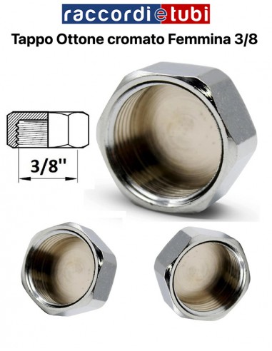 TAPPO OTTONE CROMATO FEMMINA  3/8''