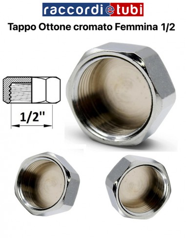 TAPPO OTTONE CROMATO FEMMINA  1/2''