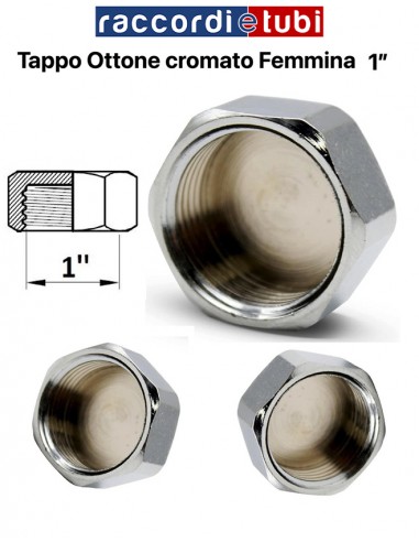TAPPO OTTONE CROMATO FEMMINA  1''