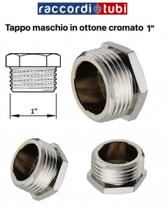 VERCHROMTER MESSINGMANNSTOPFEN 1''