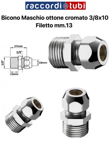 BICONO MASCHIO 3/8''x10mm FIL.13mm