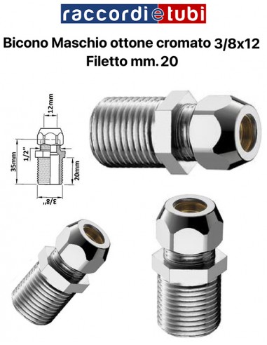 MÄNNLICHER BIKONUS 3/8''x12mm GEW.20mm