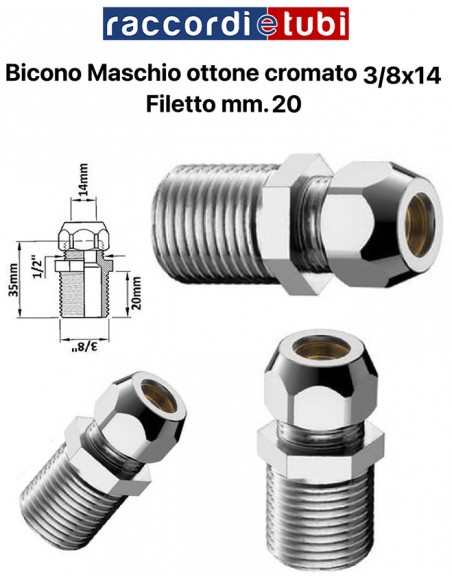 MÄNNLICHER BIKONUS 3/8''x14mm GEW.20mm