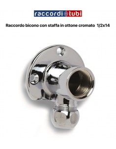 GOMITO CON STAFFA CROMATO 1/2X14