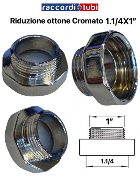 VERCHROMTE MESSINGDÜSE MF 1"X1.1/4