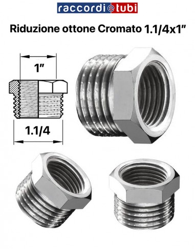 RIDUZIONE OTTONE CROMATO 1.1/4X1