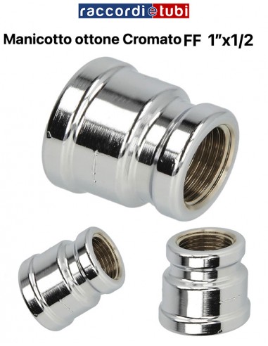 VERCHROMTES MESSINGMUFFE FF 1''x1/2''