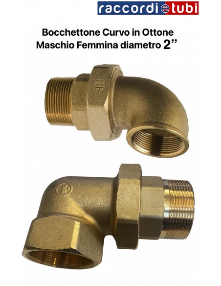 Verbogene Messingkupplung M/F 2"