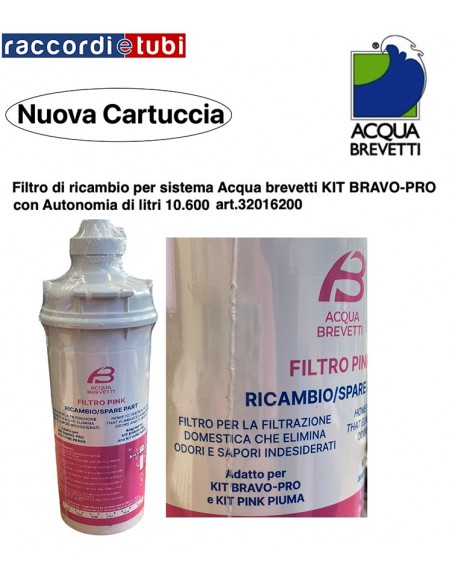 CARTUCCIA BRAVO-PRO SMALL ACQUA BREVETTI ART.3201620