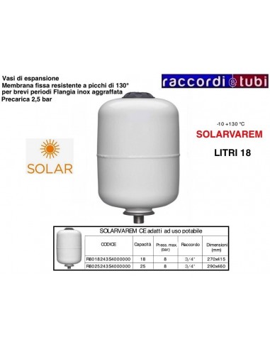 VASO DI ESPANSIONE VAREM CILINDRICO LT.18 PER...