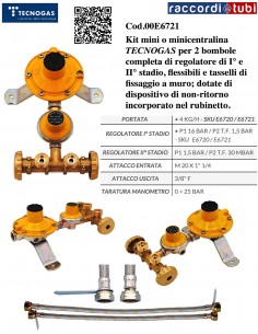KIT CENTRALINA CON 2 RIDUTTORI  ALTA P. E BASSA P....