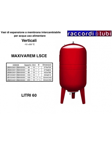 VASO DI ESPANSIONE VAREM CILINDRICO LT.60...