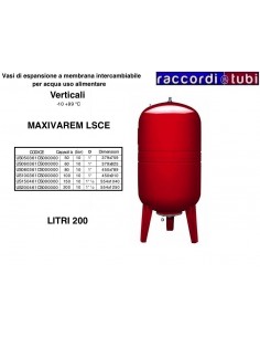 VASO DI ESPANSIONE VAREM CILINDRICO LT.200 VERTICALE...