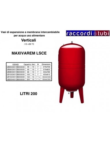 EXPANSIONSBEHÄLTER VAREM ZYLINDRISCH LT.200...