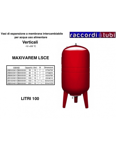 VASENBEHÄLTER VAREM ZYLINDRISCH LT.100 VERTICAL...