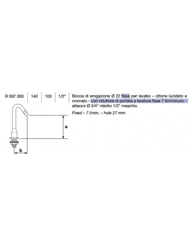 BOCCA EROGAZIONE DA PIANO RIVER R597283