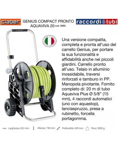 CARRELLO CLABER COMPLETO DI GOMMA 8985