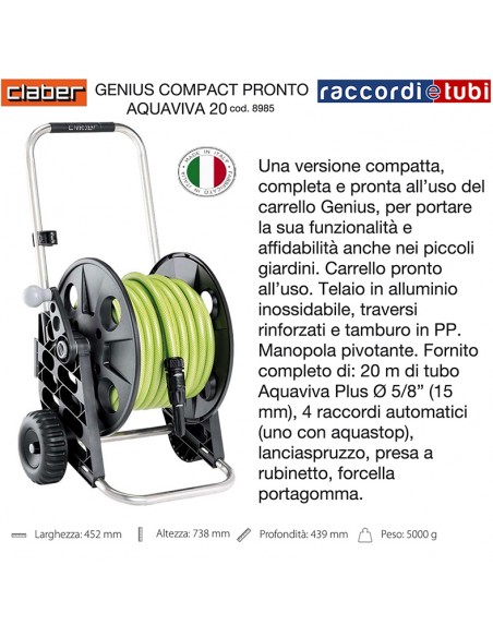 CARRELLO CLABER COMPLETO DI GOMMA 8985