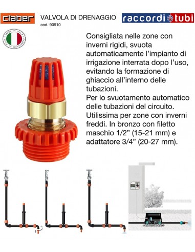 VALVOLA DI DRENAGGIO CLABER 90910