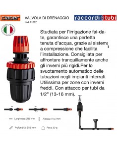 VALVOLA DI DRENAGGIO CLABER 91037