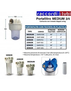 FILTERGEHÄUSE DURCHMESSER 3/4 FÜR 5" FILTERKARTUSCHE MIT...