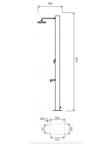 DOCCIA SOLARE ATI IN ACCIAIO INOX DORA BALTEA...