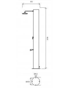 DOCCIA SOLARE ATI IN  ACCIAIO INOX ARNO N SOL-XN 2