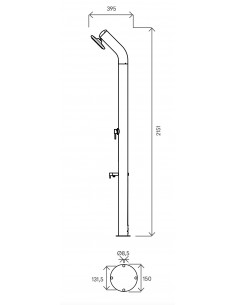 Doccia in Acciaio INOX 316 BA ATI UNI-1M 2