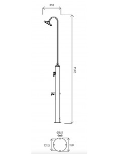 Doccia in Acciaio INOX 316L ATI MIX MINIJET-M 2