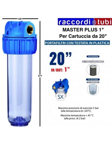 FILTERGEHÄUSE DURCHMESSER 1" FÜR 20"...