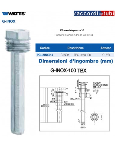 POZZETTO IN ACCIAIO INOX CM.10 TBX