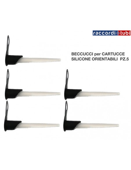 BECCUCCIO ORIENTABILE PER TUBO SILICONE 5 P/Z