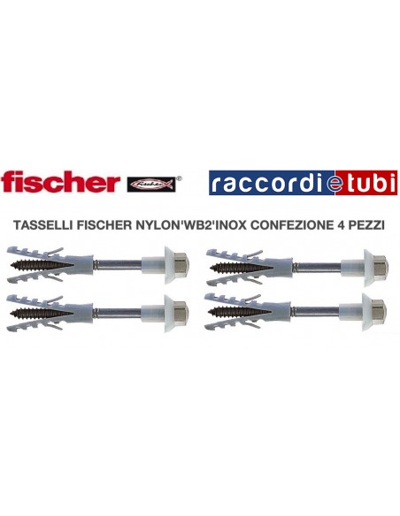 CONFEZIONE FISSAGGIO WC*BIDET WB2 INOX 4 PEZZI