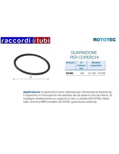 GUARNIZIONE GOMMA PER COP.DIAM455