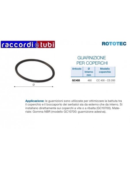 GUARNIZIONE GOMMA PER COP.DIAM455