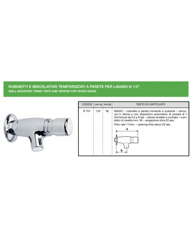 RUBINETTO ESTERNO R/701 A PARETE
