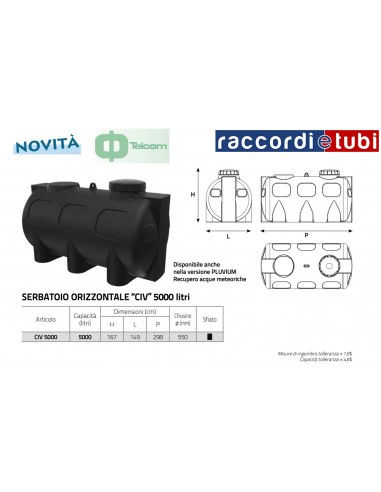 TELCOM SERBATOIO DA INTERRO CIV 5000