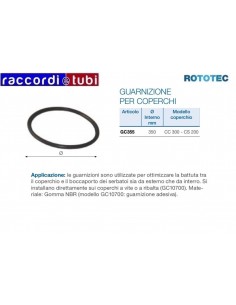 GUARNIZIONE GOMMA PER COP.DIAM355