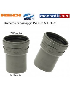 RIDUZIONE A INNESTO PVC MF 80X75