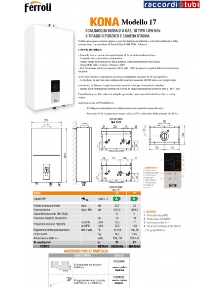 GAS-WARMWASSERGERÄT KONA 17 ERDGAS