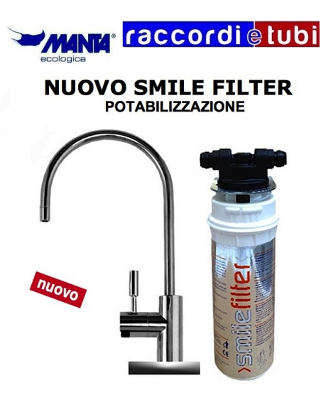 MANTA FILTRO SMILE PIU' RUBINETTO CON DISPOSITIVO DI CONTROLLO DELL'ESAURIMENTO DELLA CARTUCCIA  A LED
